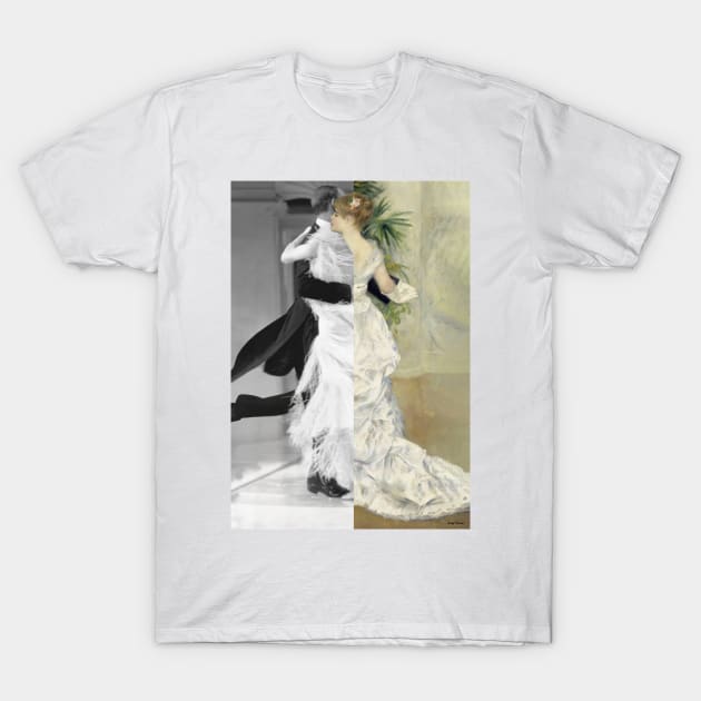 Dance in the City by Pierre-Auguste Renoir and Fred Astaire T-Shirt by luigi-tarini